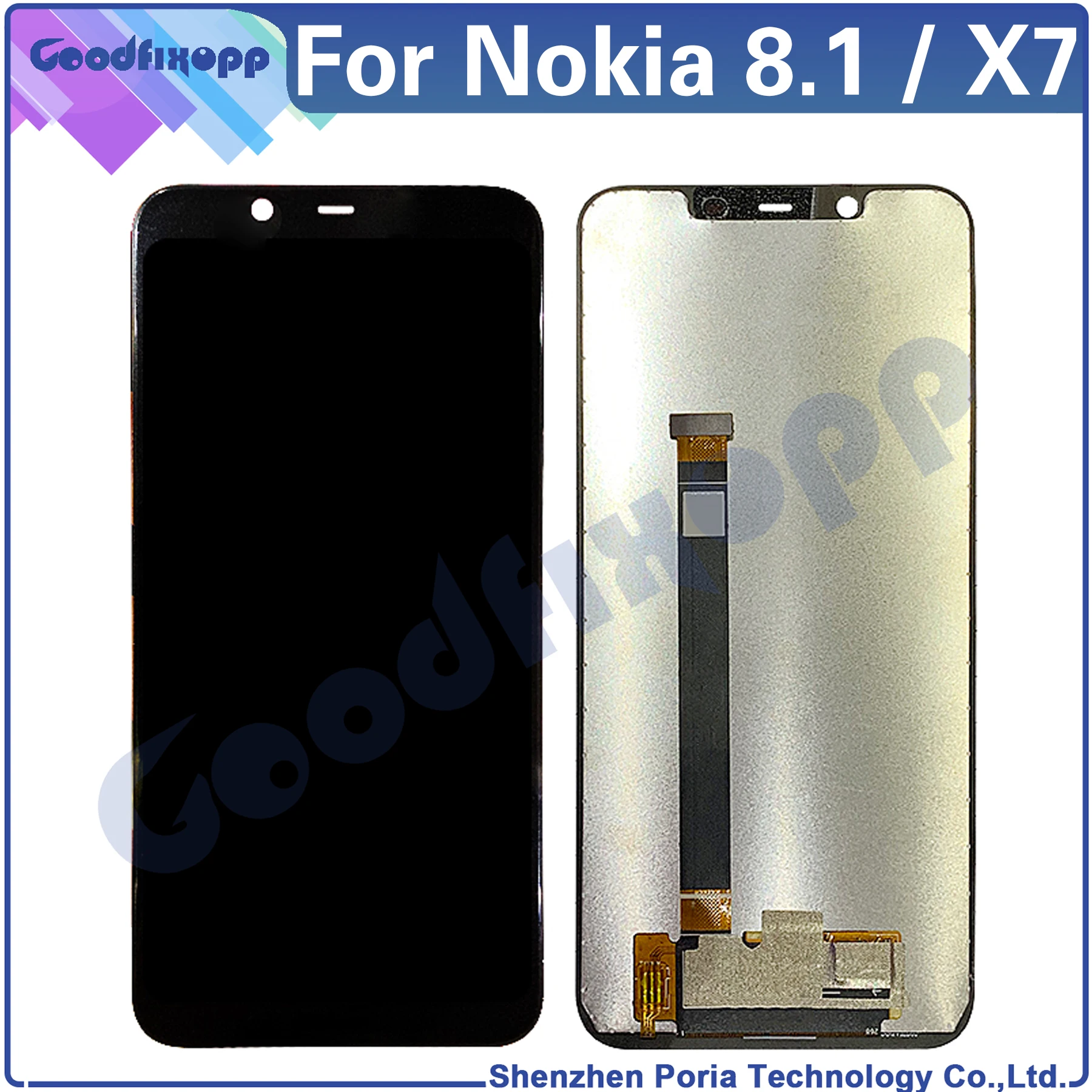 Dành Cho Nokia X7 Năm 8.1, TA-1119, TA-1121, TA-1128 TA-1131 Màn Hình LCD Gắn Bộ Số Hóa Với Bộ Số Hóa Cảm Ứng