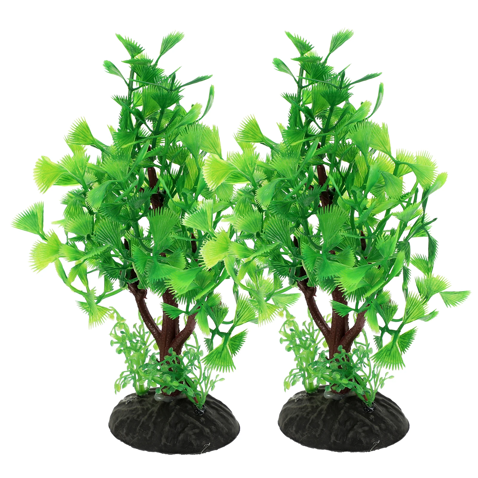 

2pcs Water Grass Decor Artificial Aquarium Plants For Fish Tank Safe Faux Plant Desktop Landscaping Accessories