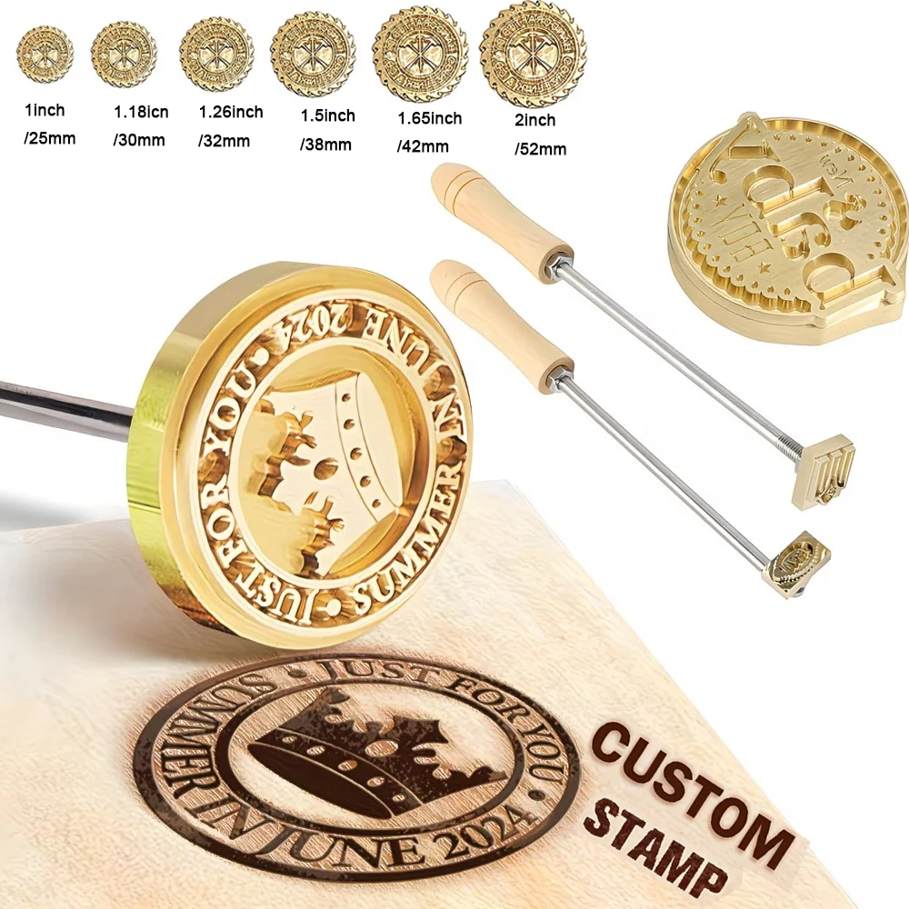 M8 Carimbo Elétrico de Aquecimento Personalizado para Marcação de Logotipos, em Latão, para Padaria, Bolo, Pão, Hambúrguer, Madeira, Presentes DIY