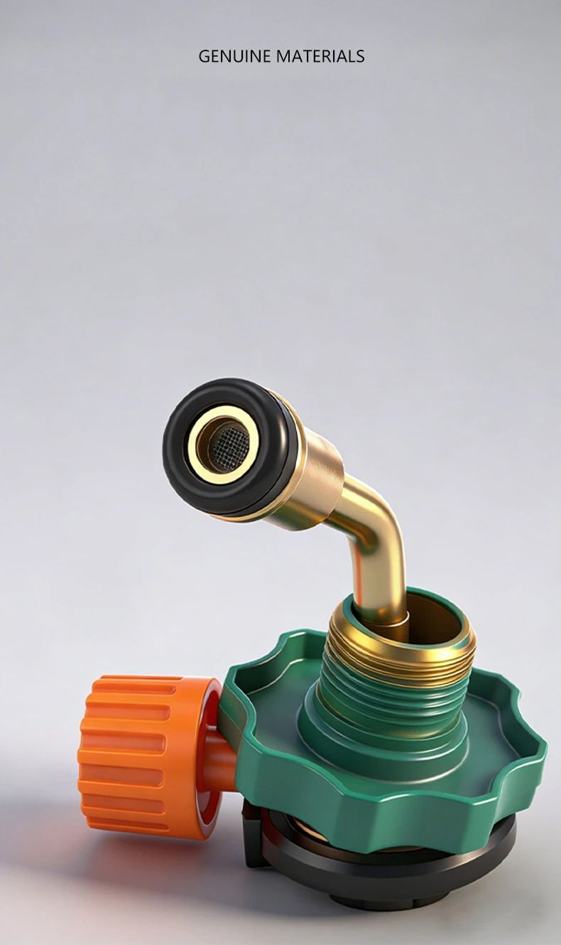 Gas Cylinder Filling Adapter With Control Valve Camping Cylinder Refills Pressure Adapter Bottle Connector Fitting for Outdoor