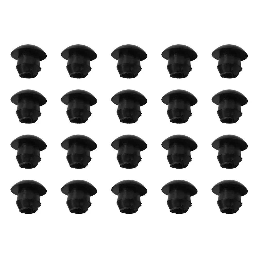 20Pcs Black Floor Jack Plugs Floor Jack Oil Filler Plugs Rubber Hydraulic Filler Bung Car Repair Tool Repair Horizontal Plug