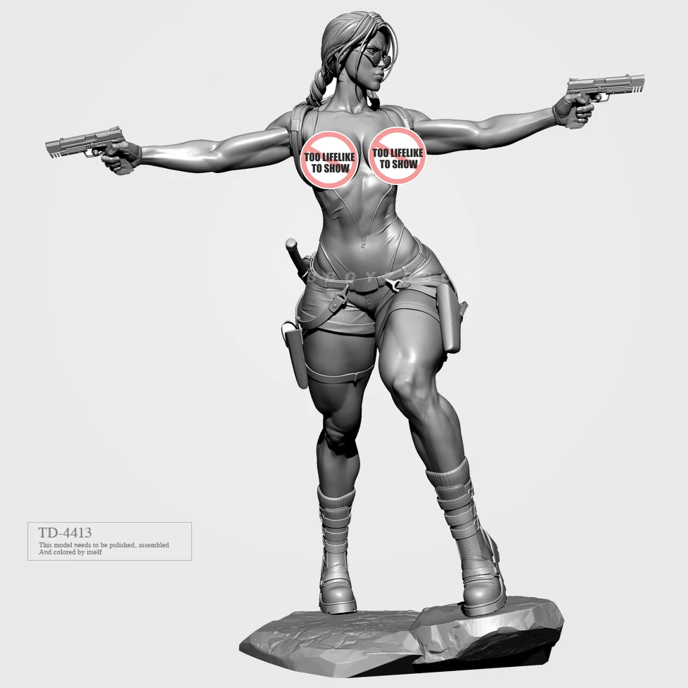 

50mm 75mm Resin model kits figure beauty colorless and self-assembled 3D Printing TD-4413/3D （special offer）