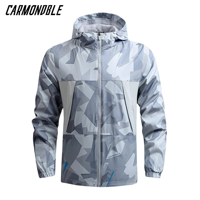 

CARMONDBLE Jackets Men's Quick drying Mountain Trekking Clothing Outdoors Jogging Sports Coats Camping Fashion Male Windbreaker