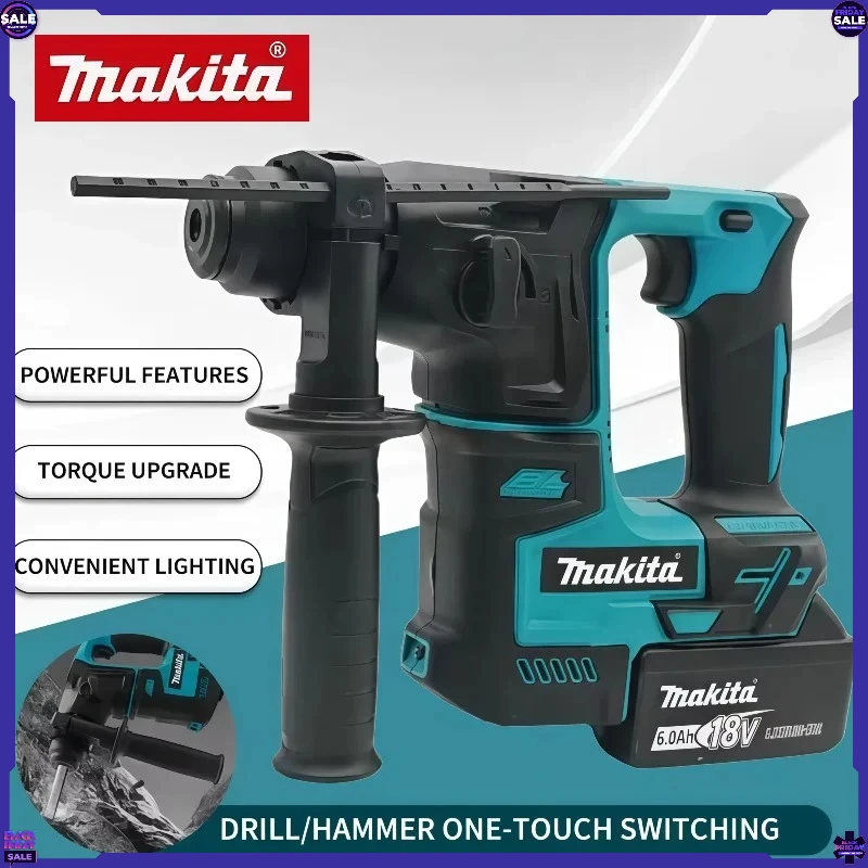 

Оригинальный бесщеточный перфоратор Makita HR140D, 18В/20В, аккумуляторный, с литиевой батареей, беспроводная дрель, электроинструмент