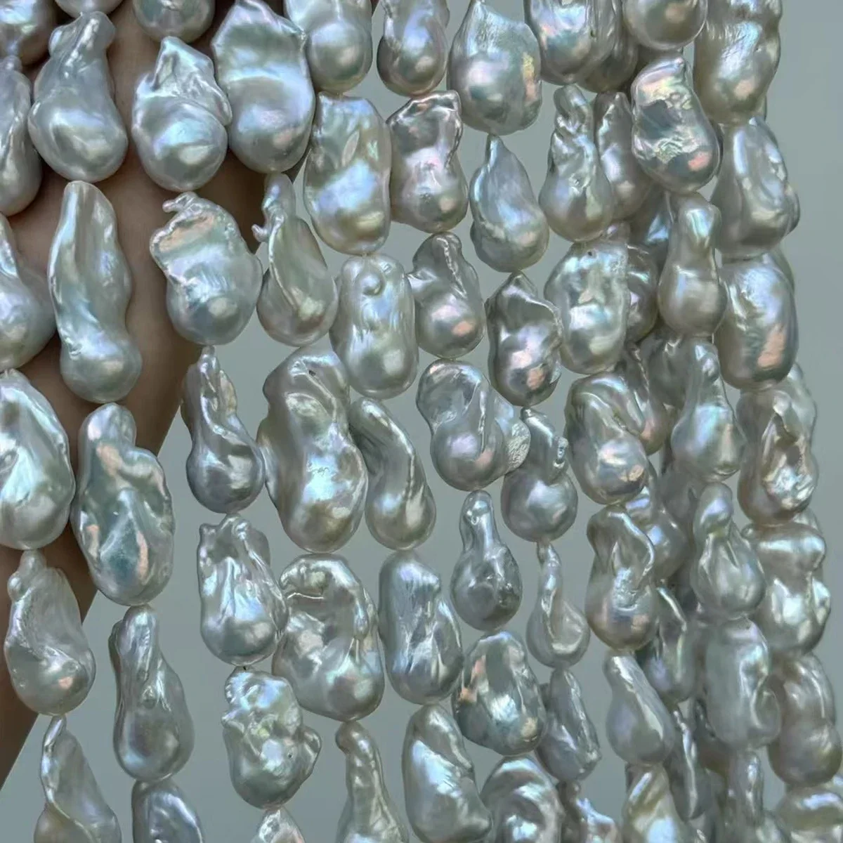 20-25mm6A+ Brilliant Natural Freshwater Pearl Baroque Fish Tail Bead Jewelry Make DIY Necklace Bracelet Accessories Wedding Gift