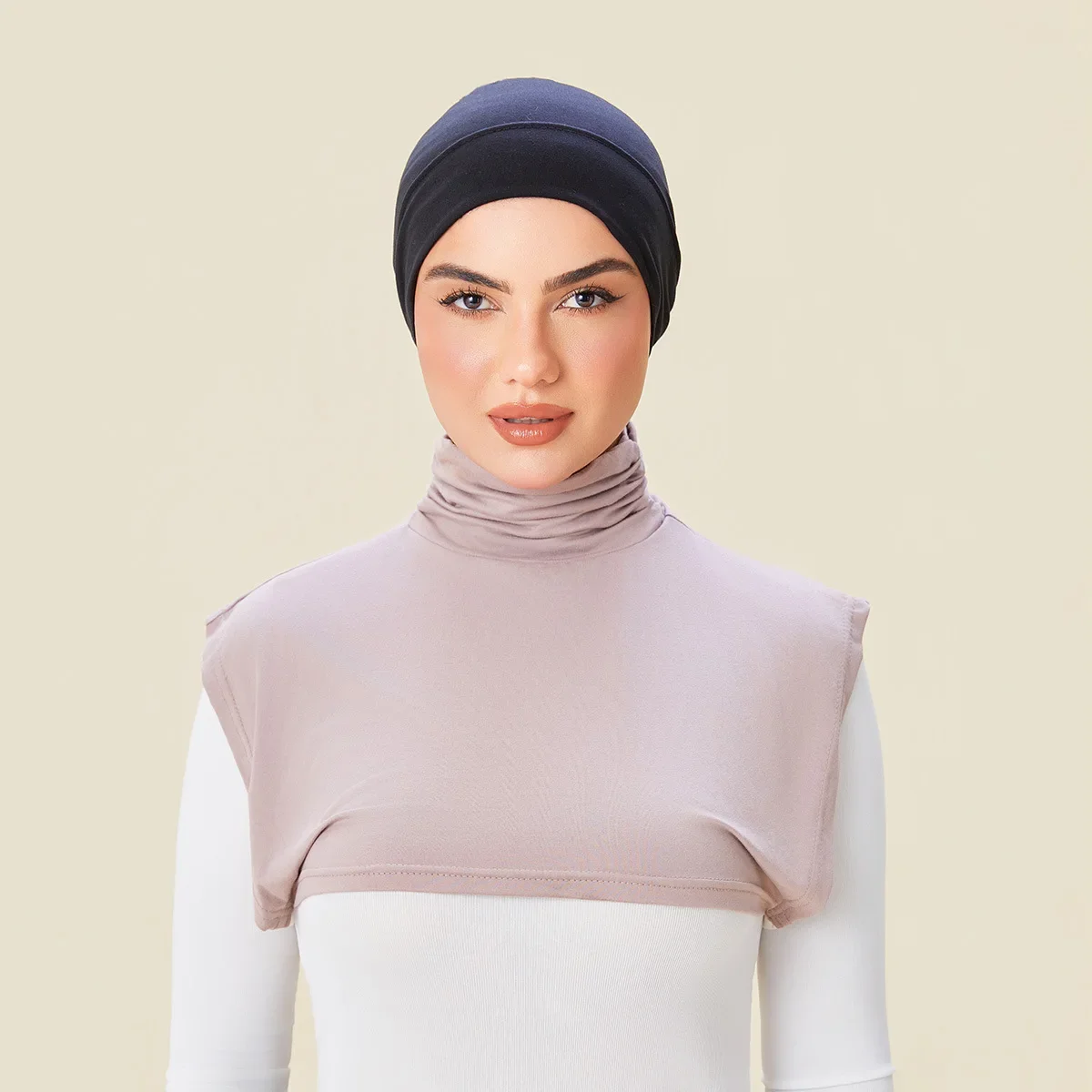 Muslim Modal False Collar Women Islam Hijab Extensions Turtleneck High Neck Cover Warmer Half Tops Hijab Scarf Crop Fake Collars