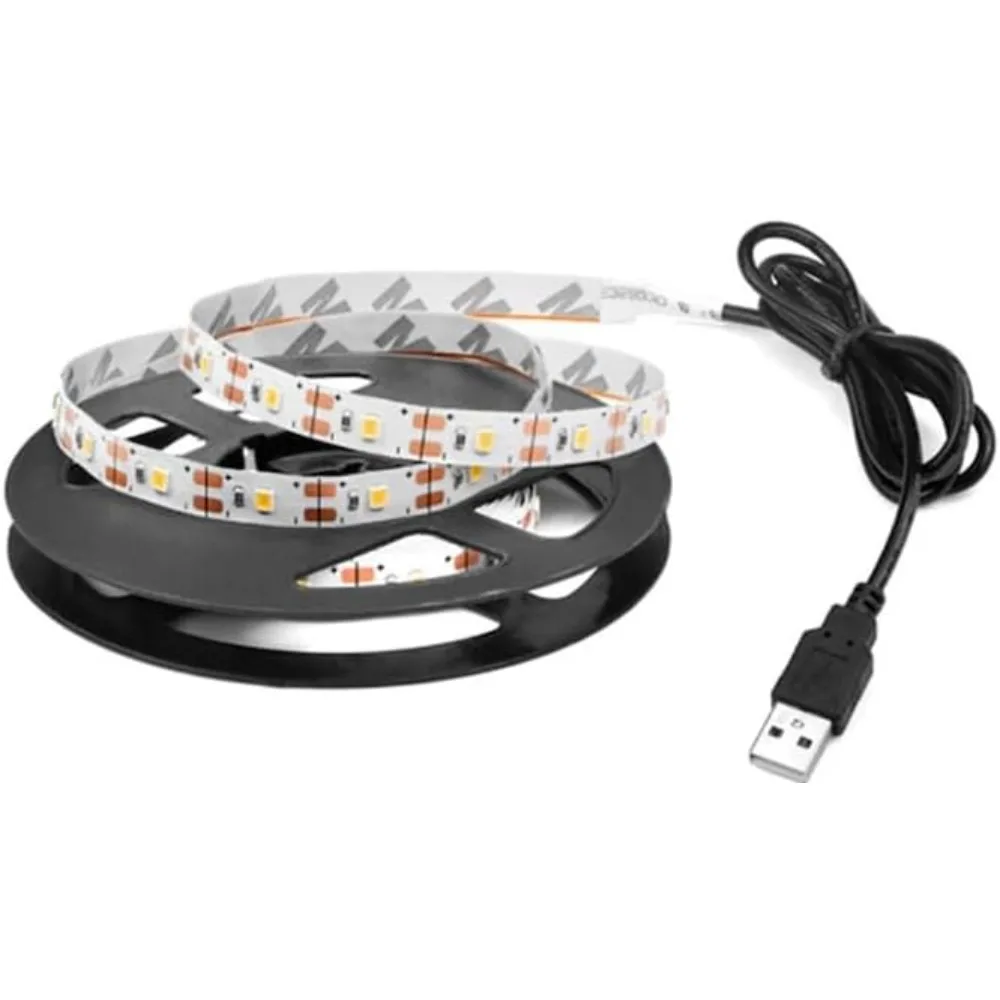 Luz de fundo de TV LED, luz de tira LED USB, kit de faixa de luz LED multicolorida RGB 18 LED para iluminação de viés de TV/PC/laptop (3,28 pés)