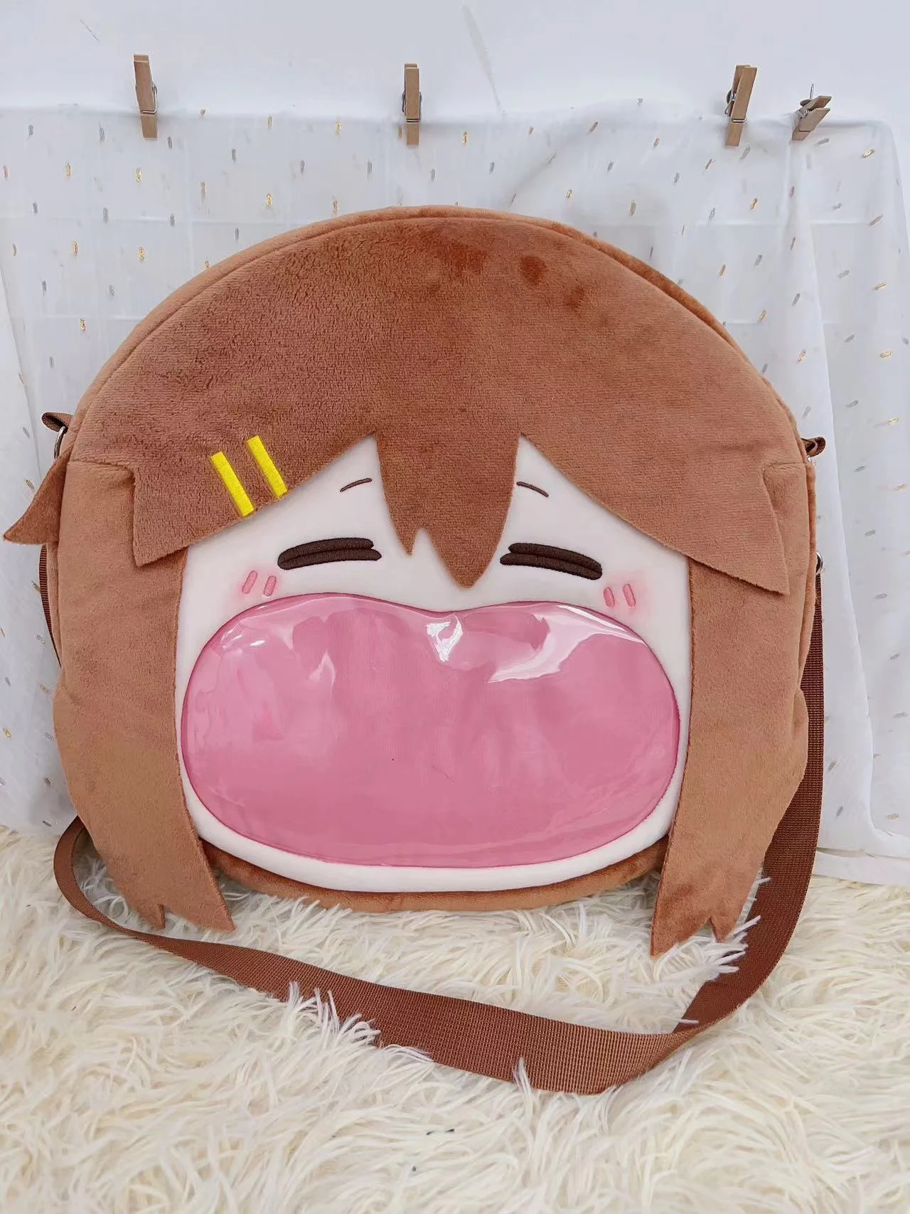 Sac à dos transparent Anime Big Mouth Itabag, sac à fermeture éclair étudiant, sacs de messager, sac initié, cadeau fille Kawaii