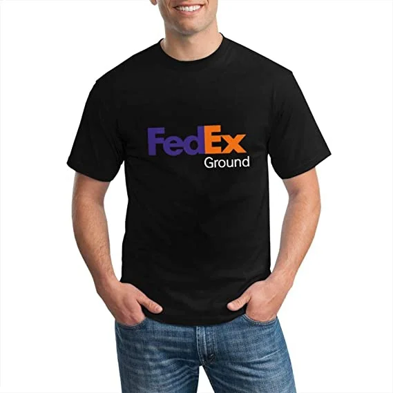 FedEx Unisex Fashion Short Sleeve Crew Neck T-Shirt Graphic Tees Casual for Men Women Funny Blouses Cotton Working Clothes Gifts