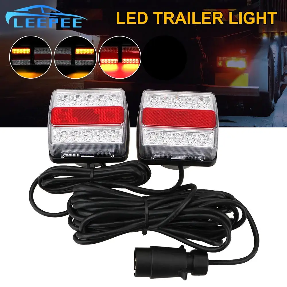 

16 LEDs Trailer Tail Light with Magnet Combination Towing Taillight 12V Car Truck Tail Light 2 Piece/Set