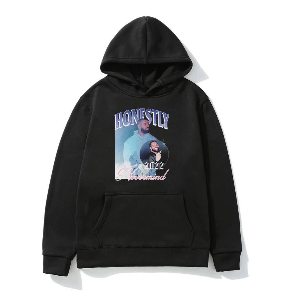 

Rapper Drake 2022 New Music Album Honestly Nevermind Graphics Print Hoodies Men's Fashion Oversized Pullover Hip Hop Sweatshirts