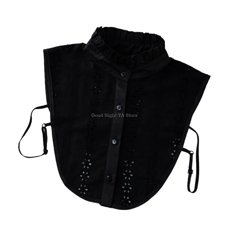 Flower Embellished Detachable Openwork Collar For Dresses Blouses Tops