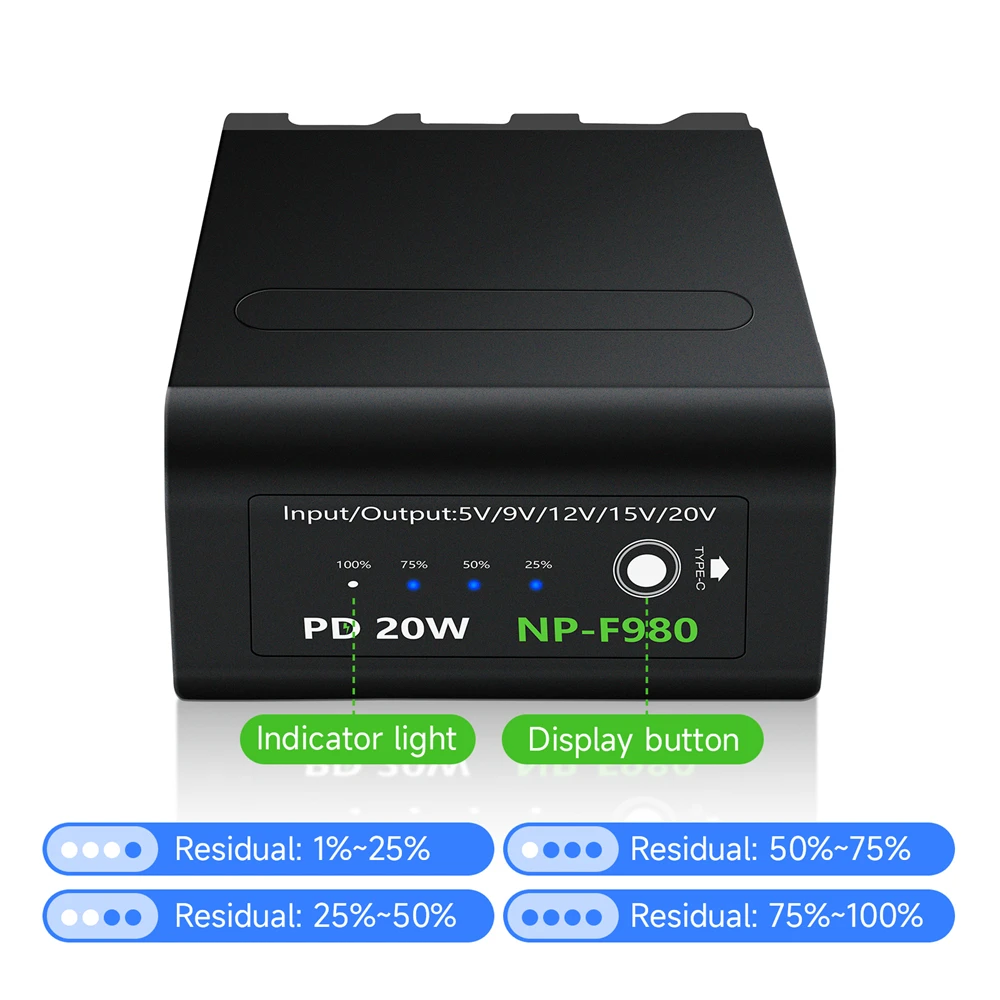 Palo 10800mAh NP-F980 NP-F970 NPF960 NPF970 baterii z LCD szybka ładowarka do Sony PLM-100 CCD-TRV35 MVC-FD91 MC1500C NP-F550 NP-F750