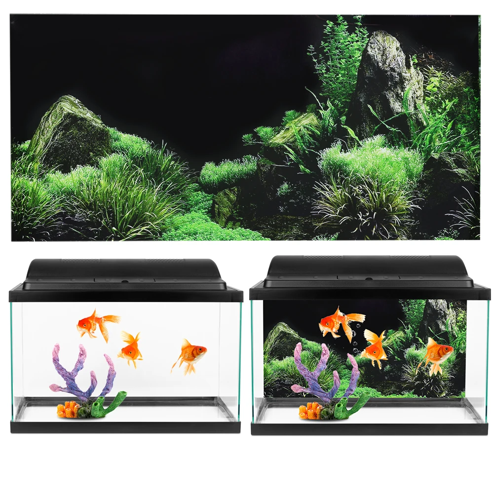 Background for Aquarium 3d Sticker Poster Fish Tank Aquarium Background accessories Decoration Ocean Plant Aquascape Painting