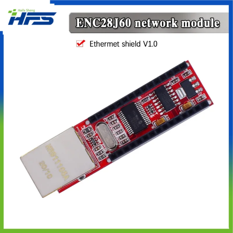 ENC28J60 Ethernet Shield, V1.0 for Arduino, Nano 3.0, RJ45 Web Server Module, 1Pc