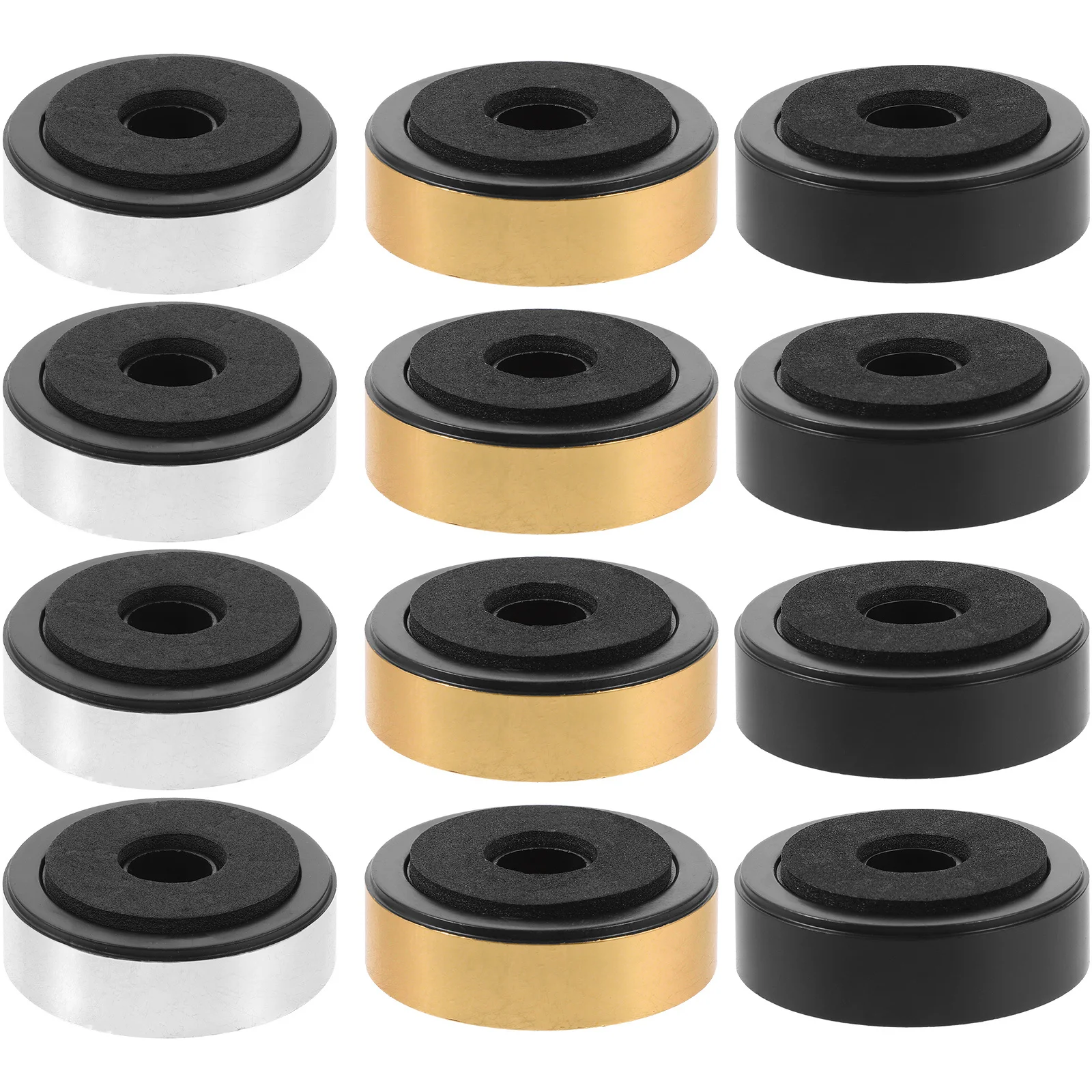 

12pcs Speaker Isolation Feet Abs Eva Vibration Dampening Pads For Subwoofer Amplifier Cabinet Studio Audio