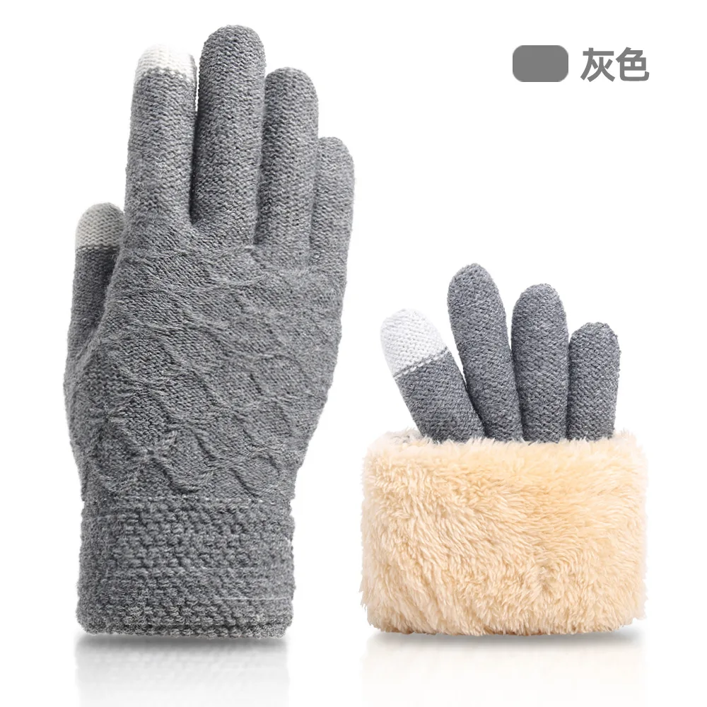 Guantes de invierno para hombre y mujer, manoplas cálidas, diseño lavable, tejido con pantalla táctil, calentadores de manos para ordenador portátil, guantes para nieve, esquí, senderismo al aire libre