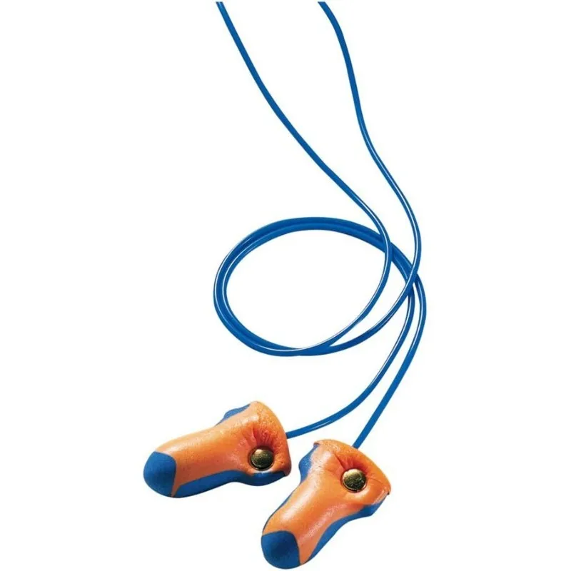 

Howard Leight by Honeywell LT-30 Hundred-Pair 32NRR Laser Trak Corded Single-Use Earplugs - Orange/Blue