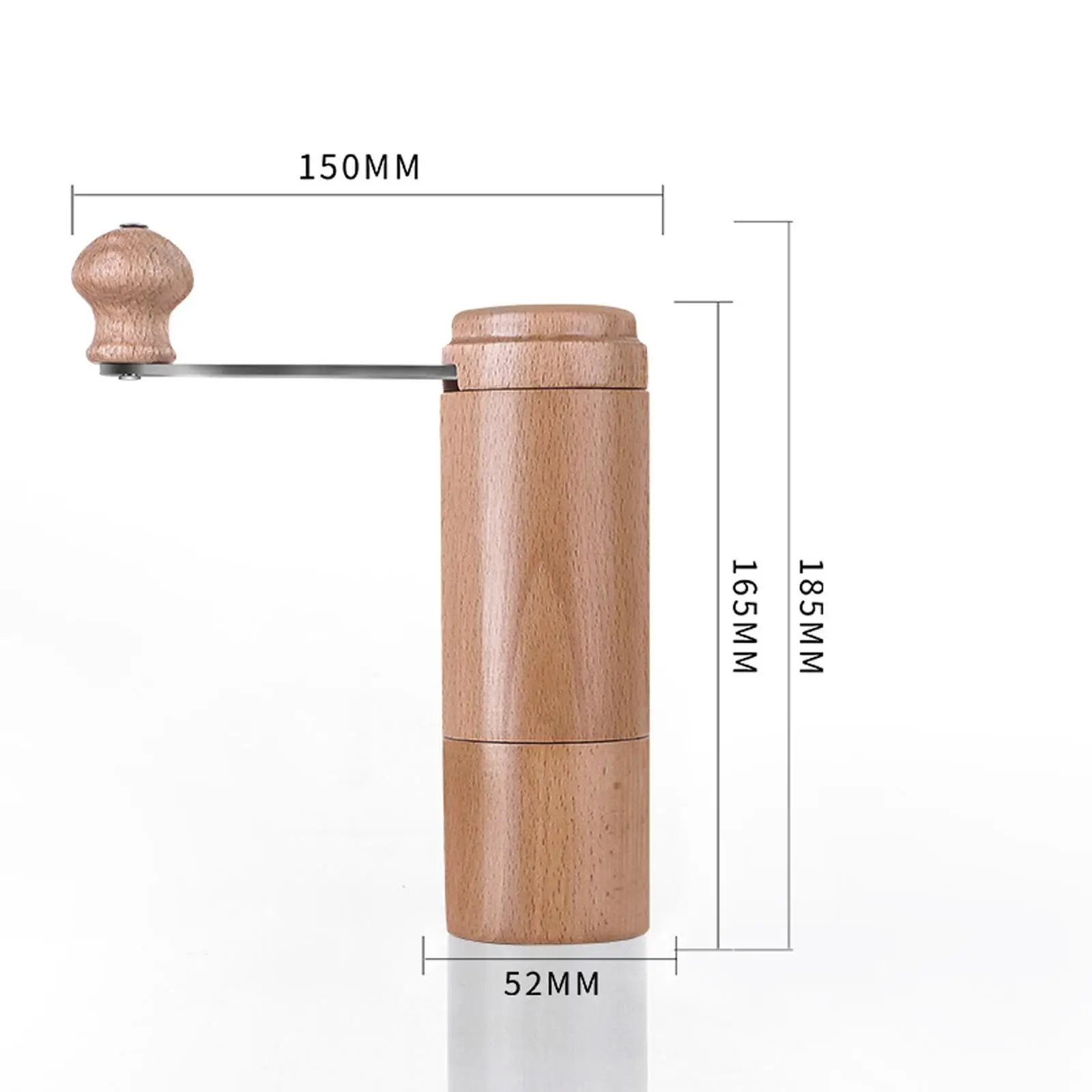 Manual Coffee Grinders Wooden Easy to Settings Mill for Spice Pepper Office