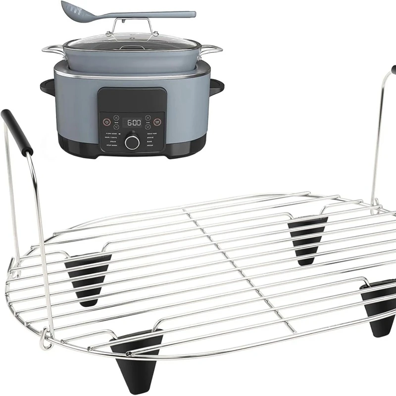 Roast And Steamer Rack   For Ninja Foodi Possible Cooker Pro 8.5QT MC1000 MC1001 MC1010 Slow Cooker With Silicone Feet