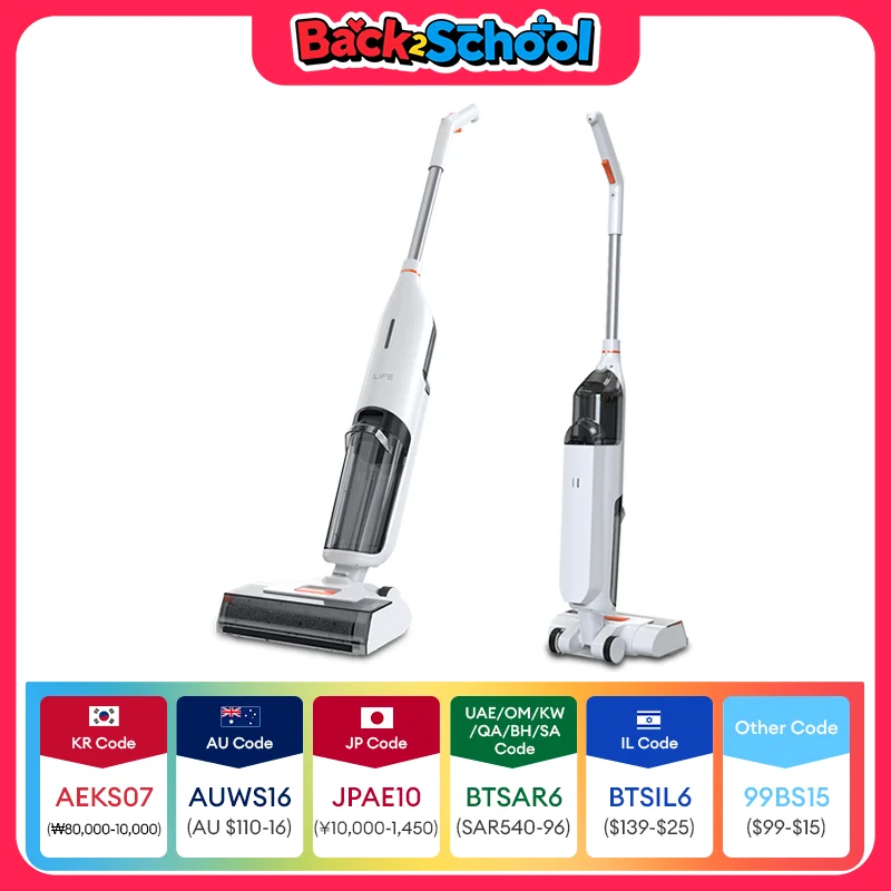 ILIFE W90 무선 물걸레청소기 / 건식 습식 /자체 청소/무선 핸드 헬드 진공 청소기