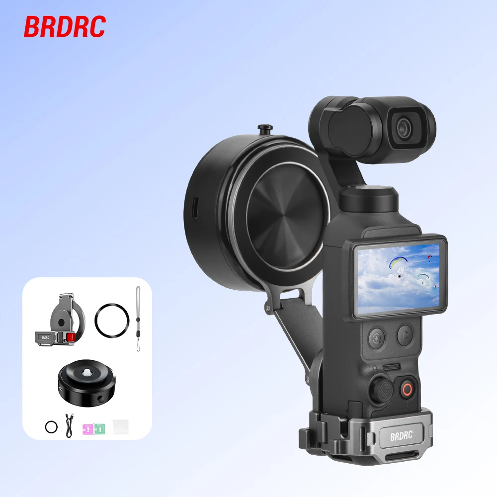 BRDRC Auto-Saugnapfhalterung für DJI OSMO Pocket 4/3 Kamera-Zubehör Verstellbare Magnethalterung für Videoaufnahmen