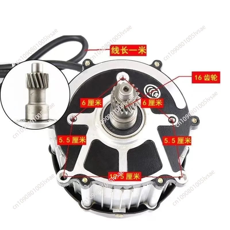 High Speed Motor Brushless Differential Motor 48v 60v 72v 1500w 1800w Brushless Dc Motor Electric Tricycl Mini Car Engine