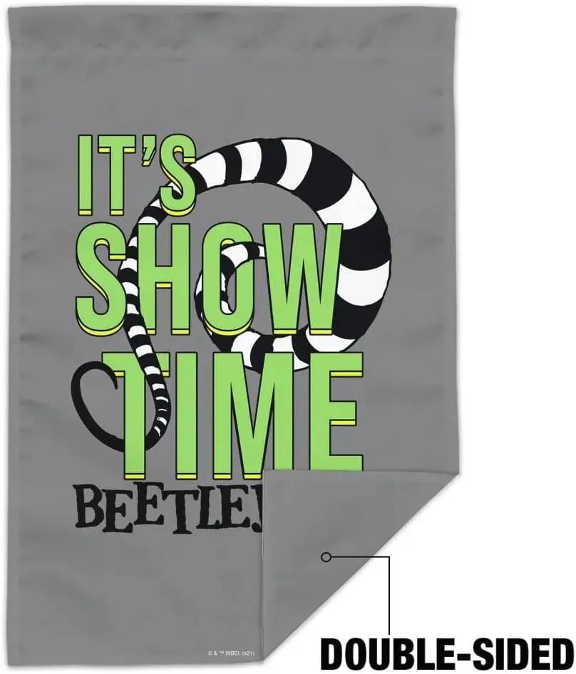 Beetlejuice Its Showtime Quote Garden Yard Flag