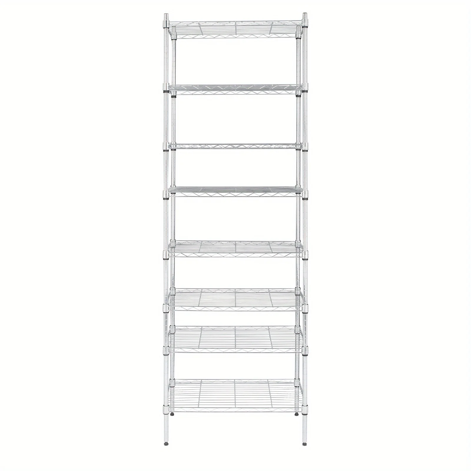 60x35x180cm 8-Tier Adjustable Metal Shelving Unit-Ample Storage Space with Customizable Height Settings and Sturdy Construction