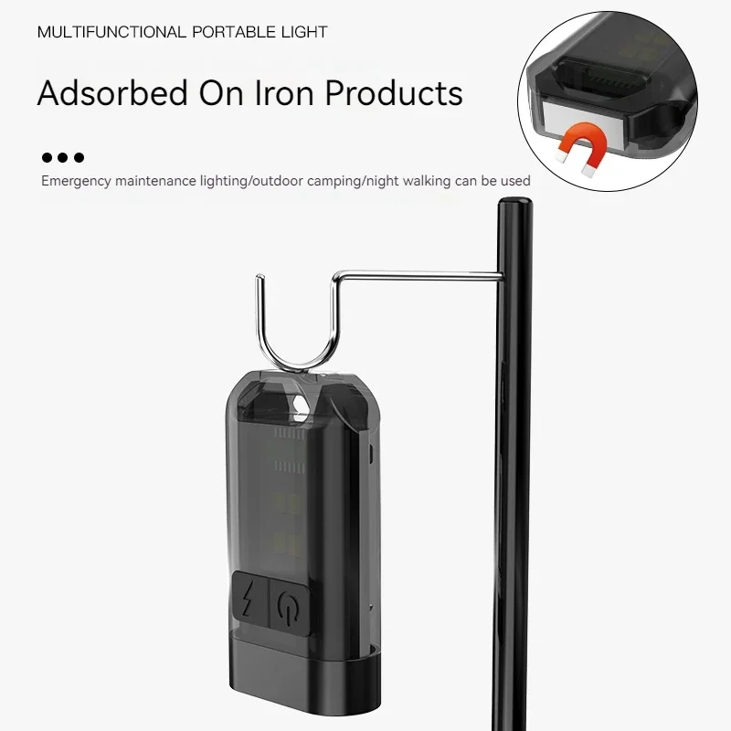 Mini LED Flashlight Keychain Portable Emergency Lighting Work USB C Chaging Rechargeable Light Hat Clip Lamp for Outdoor Camping