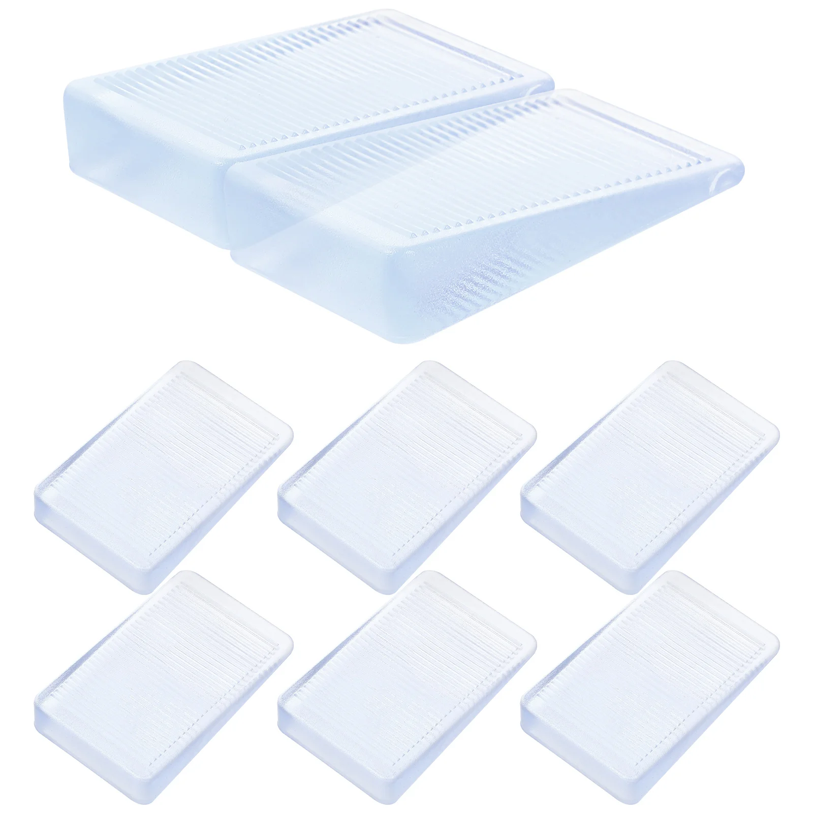

8pcs PVC Table Mat Furniture Levelers Shims Wedges for Cupboard Cabinet Raiser Blocks Stabilizer Fix Wobbly Tables Household