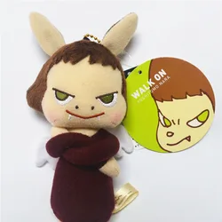 Single Nara Yoshitomo Nara Devil Angel Wings portachiavi Kawaii Doll Toy Decoration Car Key pendenti accessori regalo per bambini