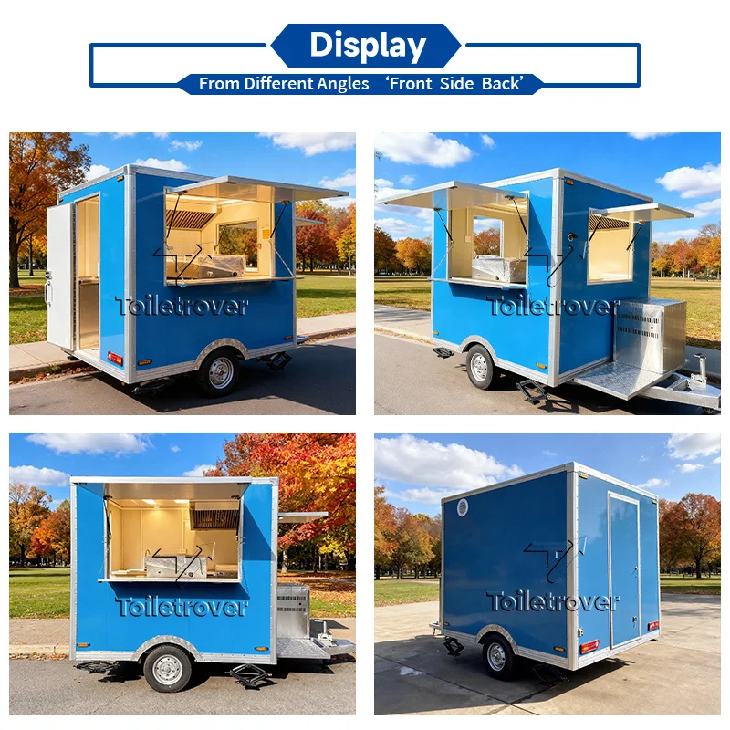 Commercial Mobile Hot Dog Food Cart Trailer Cheap Fast Food Truck Trailer Custom Full Kitchen Food Truck for Catering