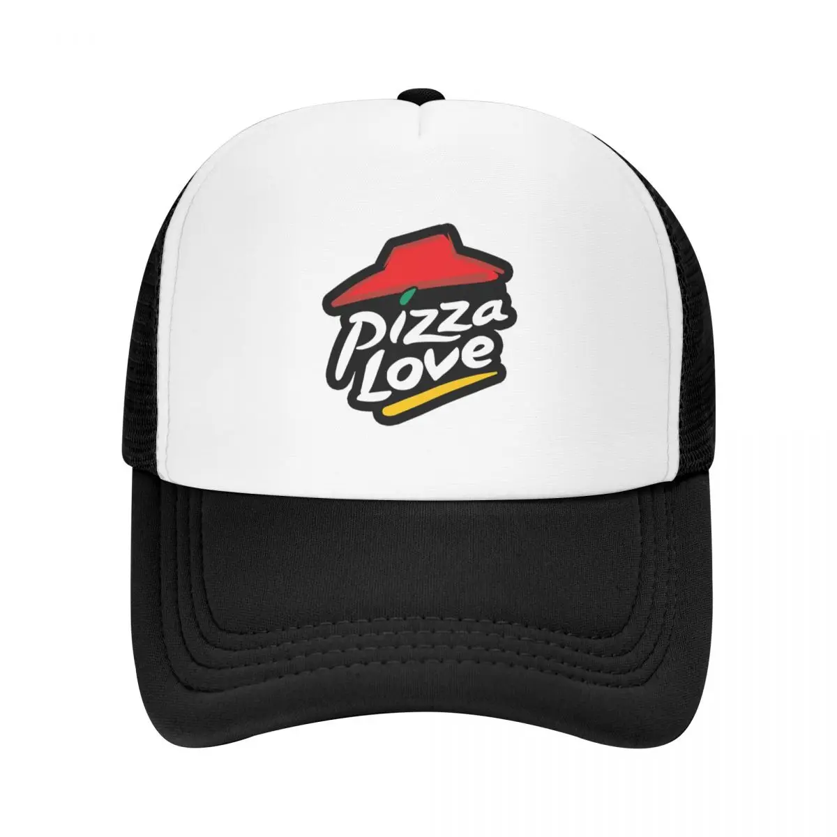 Pizza Love Pizza Hut Funny Parody Cap Fashion Mesh Baseball Caps Adjustable Hat Hip Hop Summer Baseball Hats Polychromatic