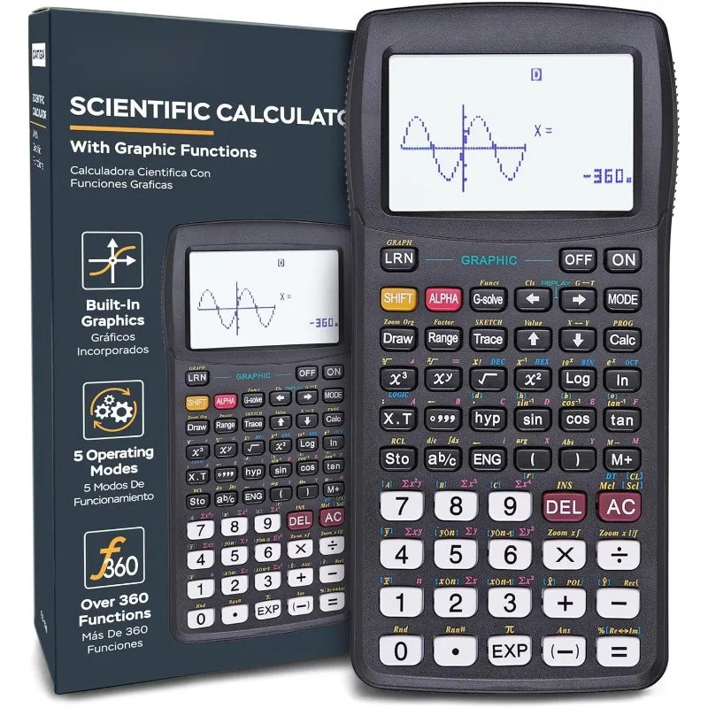 

CS229 Scientific Calculator with Graphics Functions, Multiple Modes with Intuitive User Interface for Beginners and Advan
