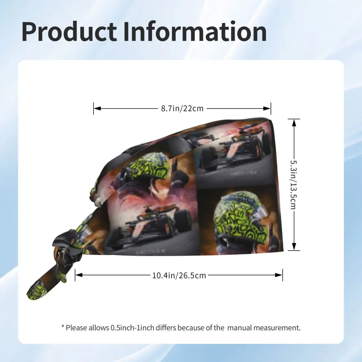 Lando Norris F1 Miami Scrub Hat Doctor Working Surgical Cap Men Women Adjustable Nursing Caps for Dentist