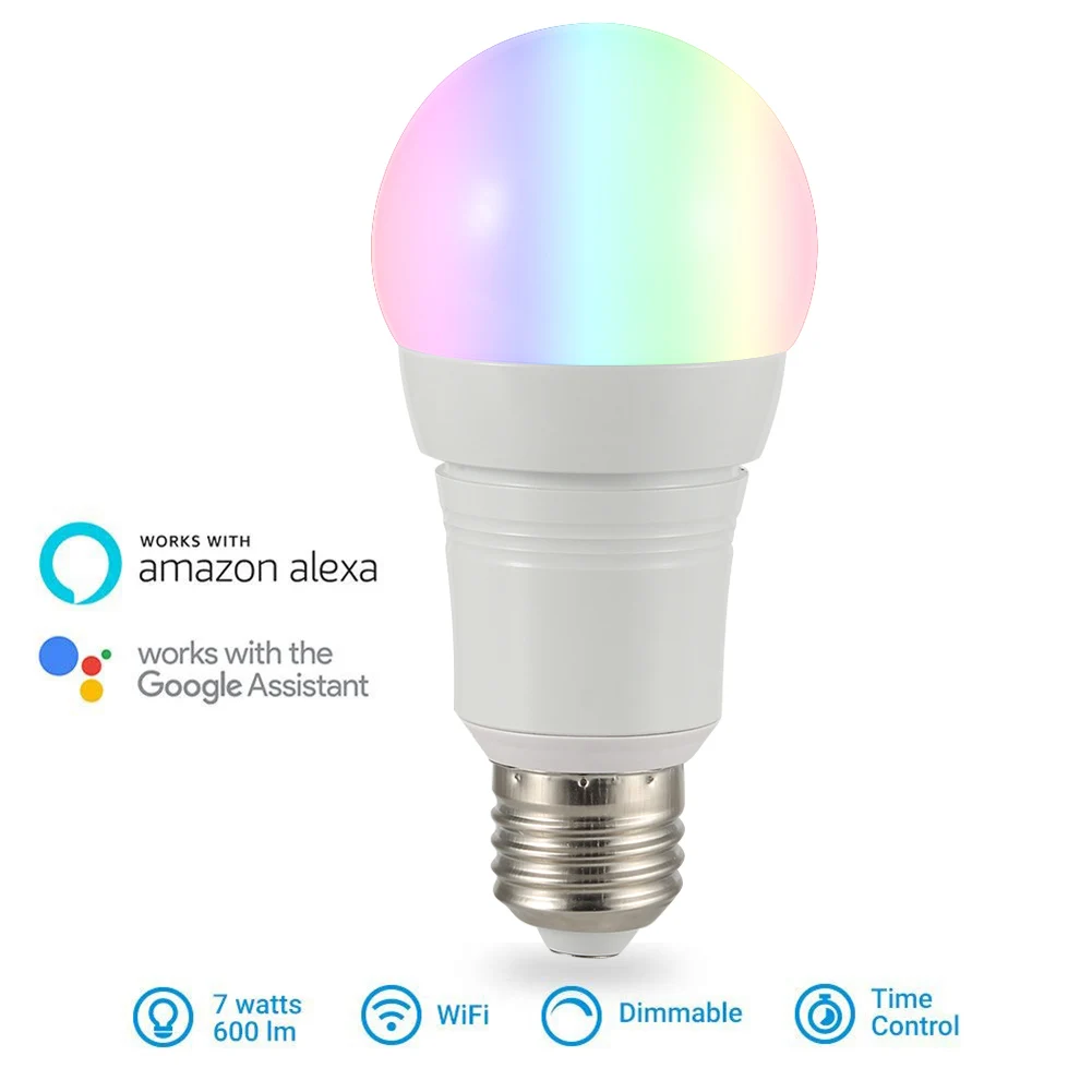 E27/B22/E14 11W WiFi Smart LED Light Bulb 16 Million Colours for Google Home  Alexa Accessories  Alexa Google Home