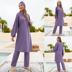 2023 Women Muslim Swimwear 3Pcs Burkini Islamic Mujer Modest Swimsuits Hijab Cover Ups Beach Pool Bourkini Bathing Clothing