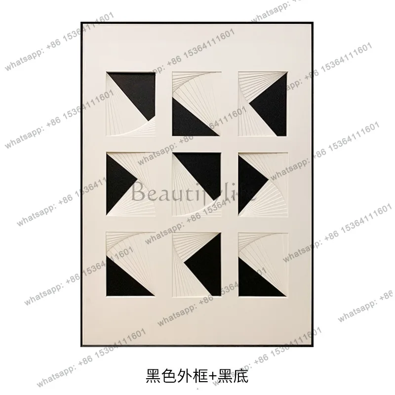 LJY Modern Simple Living Room Decorative Painting Sample Room Physical Installation Painting