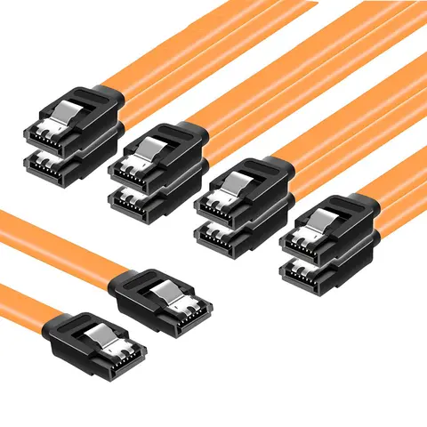 SATA III Cable, 6Gbps HDD SDD Data Cable, SATA 3.0 SATA Cable Locking Latch for SATA HDD, SSD, CD Driver, CD Writer 10 50 100PCS