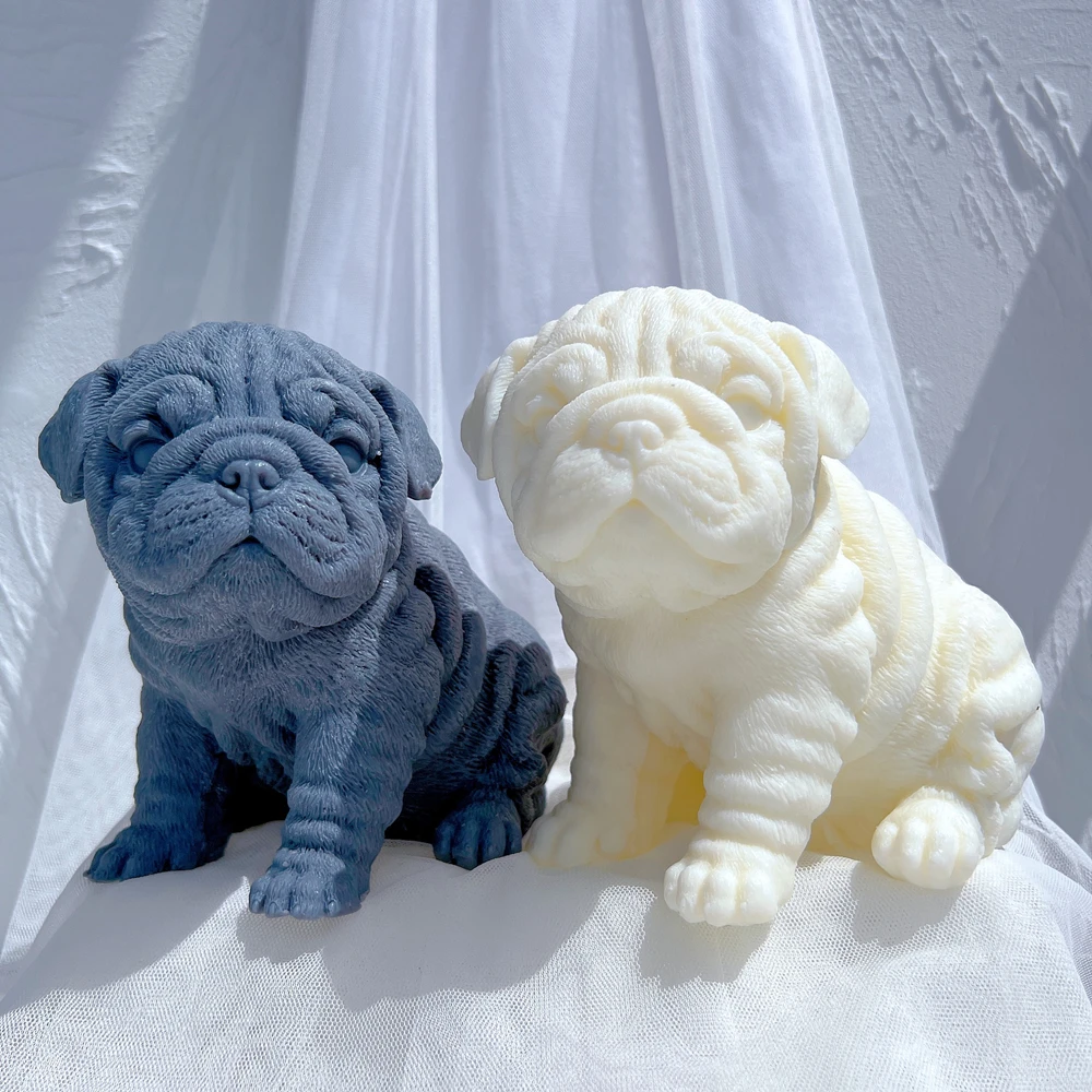 

Bulldog Candle Mold Animal Puppies Soy Wax Silicone Mould Puppy Dog Lover Home Decor