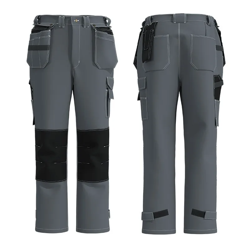 

Multi-pocket work pants, removable pockets, wear-resistant and strong workshop factory construction overalls