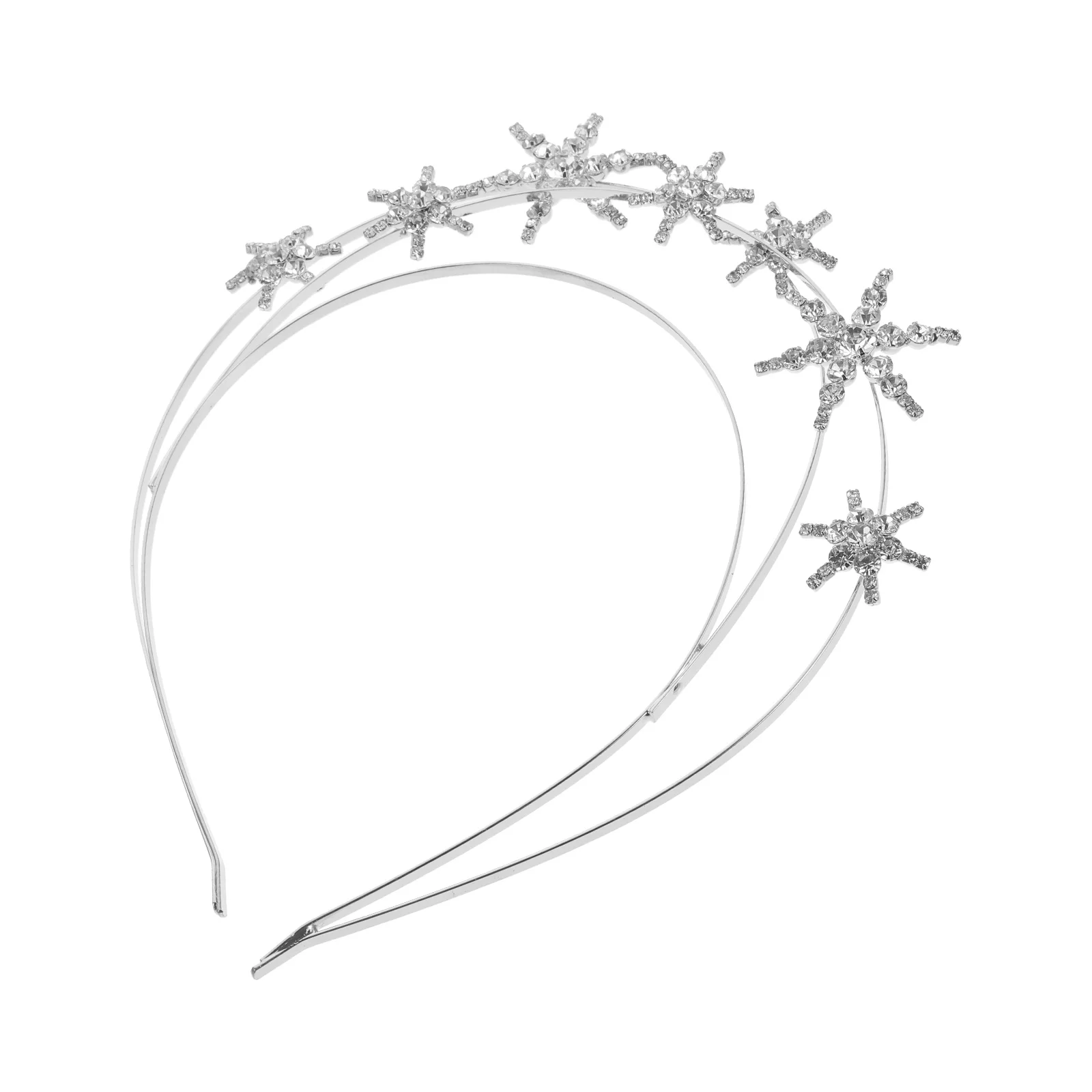 Retro Decor Star Headband Crown Vintage Headdress Girl Delicate Hair Adorn Bride