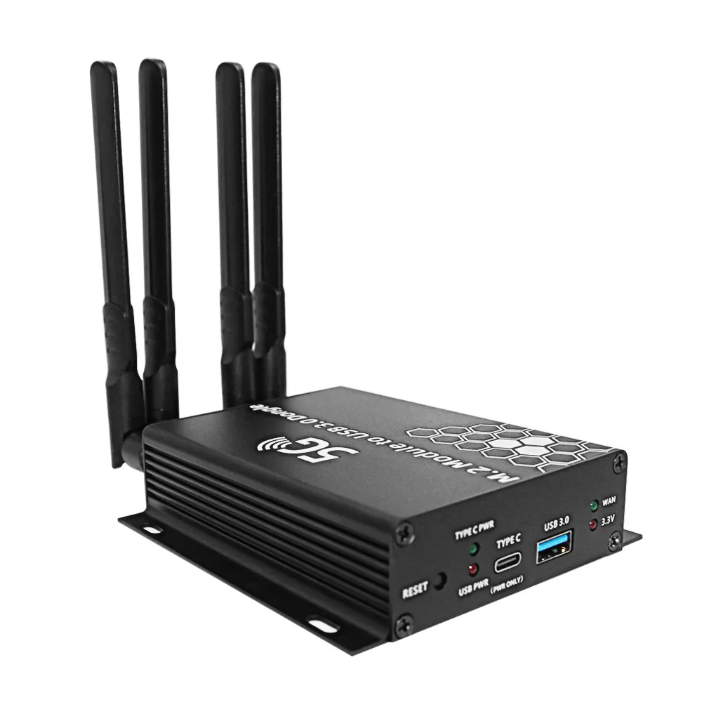 NGFF(M.2) 4G/5G Module to USB 3.0 Adapter with auxiliary power