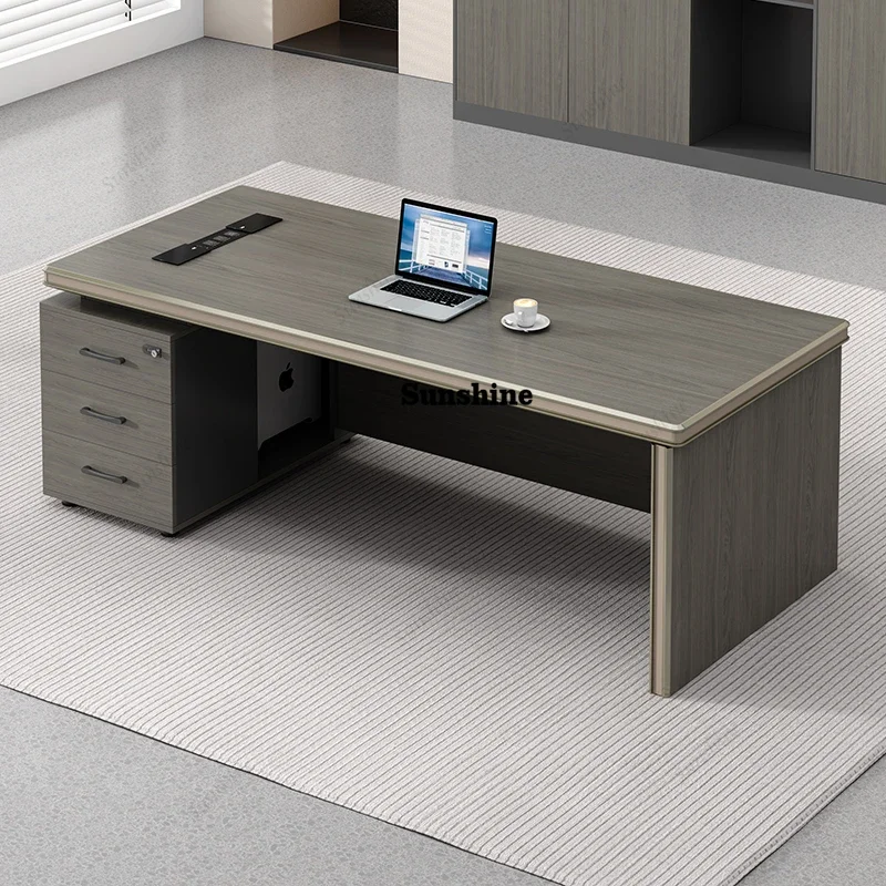 Escritorio de Computadora Moderno para Jefe o Gerente de 160, 180, 200, 220, 240 cm, Escritorios de Oficina, Mesa de Oficina Plegable, Escritorio para Juegos, Muebles de Oficina FT