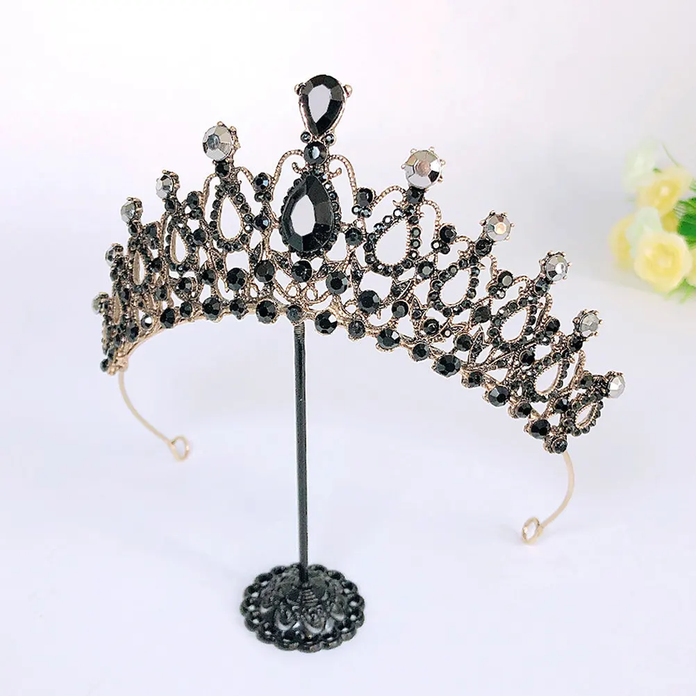 

1Pcs Retro Bride Crown Headdress Elegant Crystal Wedding Hair Accessory Chic Headband for Party Banquet Bride Crown