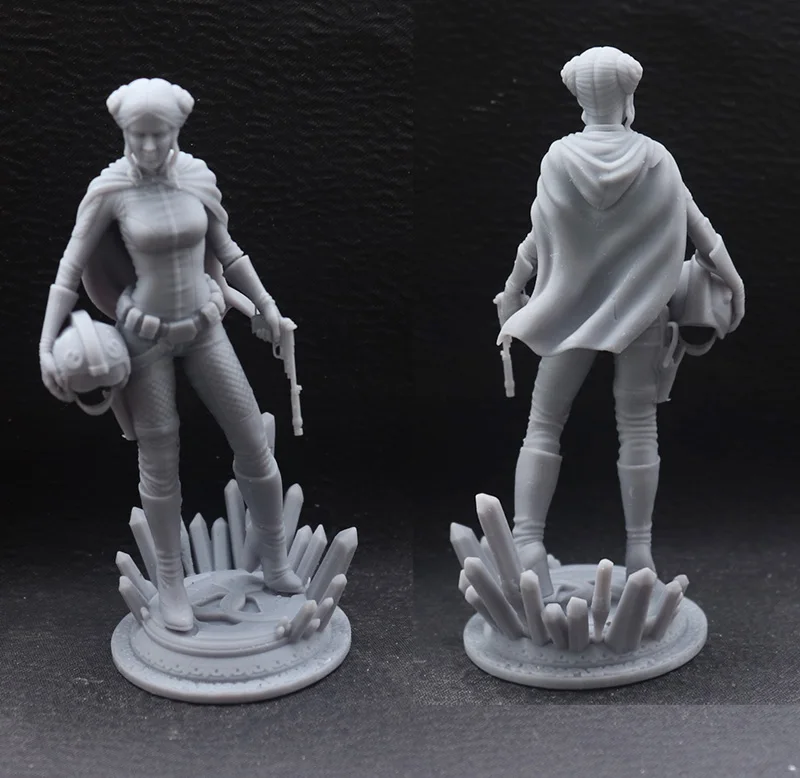 1/24 75mm 1/18 100mm Resin Model Kits Leia Princess Figure Unpainted No Color RW-1018