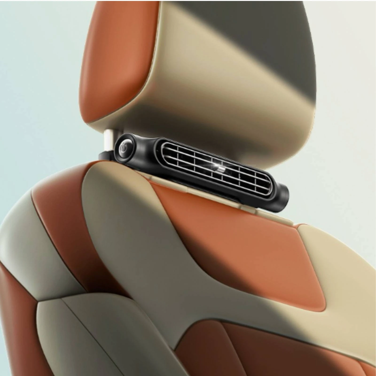 Type-Vehicle Fan 3-Speed Car Seat Cooling Fan Vehicle Accessory Rounded Corners Front Grille view 3