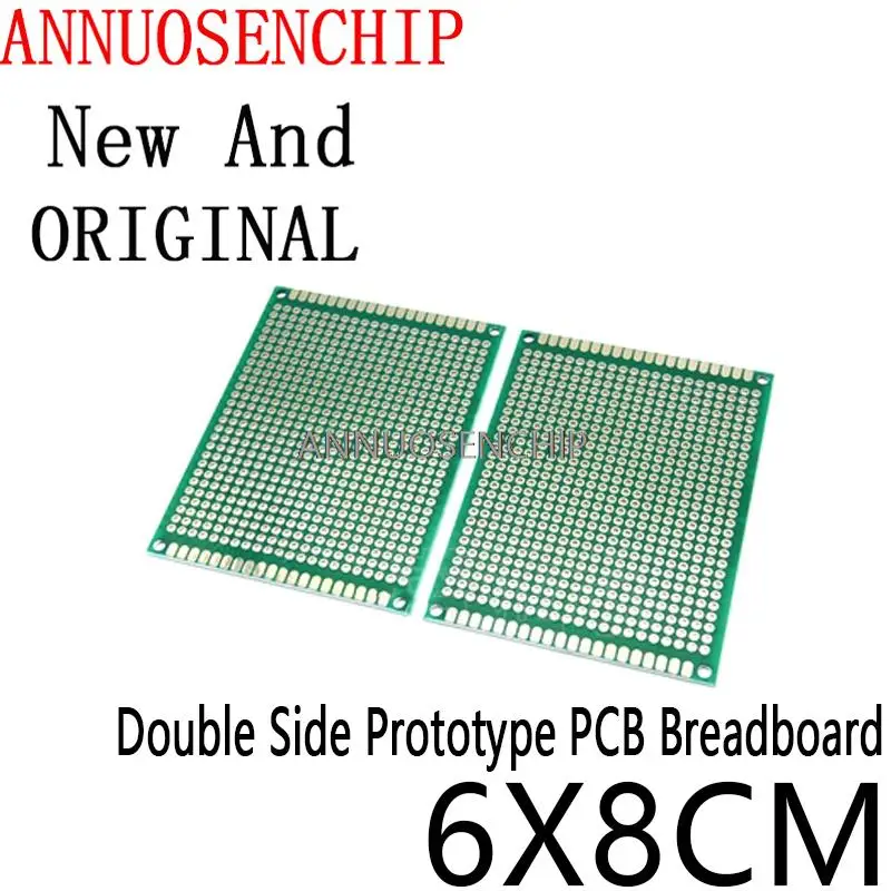 6*8 Double Side Prototype PCB Breadboard Universal Printed Circuit Board For Arduino 1.6MM 2.54MM Glass Fiber 6X8CM 