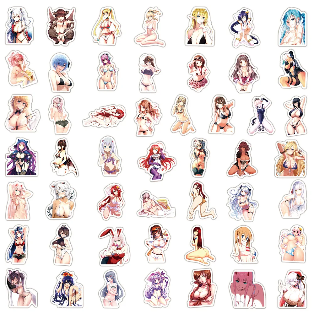 10/30/50/100PCS Hentai Adult Sexy Anime Girl Waifu Exquisite Stickers DIY Graffiti Luggage Laptop Waterproof Stickers Wholesale